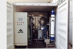 Sistema de purificación de agua en contenedores por ultrafiltración
