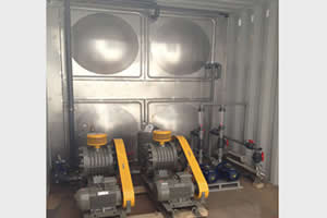 Planta de tratamiento de aguas residuales en contenedores A/MBR